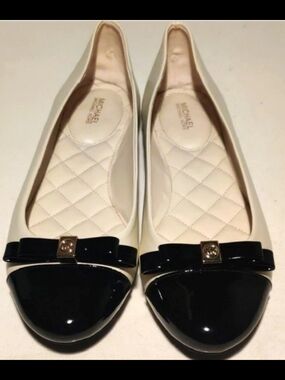 Michael Kors Womens 10 'Andrea' Two-Tone Ballet Flat New